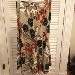 HOBBs 100% Linen Floral Skirt - Made in England